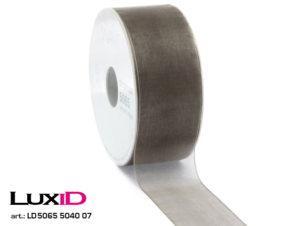 Organza woven edge V 07 taupe 40mm x 50m